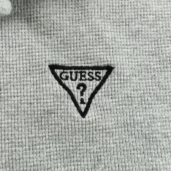 GUESS Menβs Light Grey Hoodie β Logo Embroidery β Size L β Street Casual - Picture 3 of 11